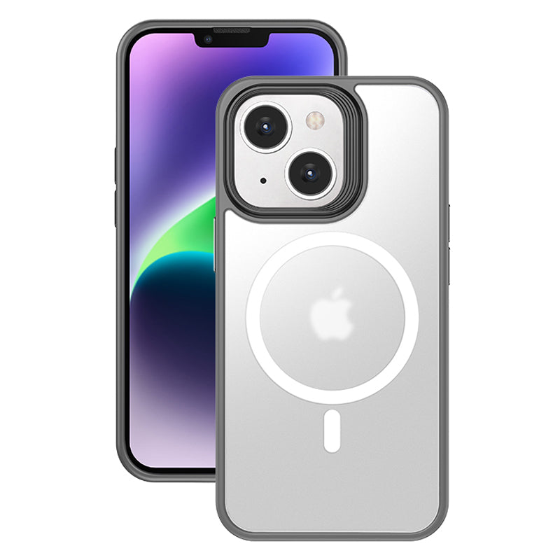 For iPhone 14 Translucent Matte Back Cover PC TPU Magnetic Phone Case Compatible with MagSafe For iPhone 14 Translucent Matte Back Cover PC TPU Magnetic Phone Case Compatible with MagSafe